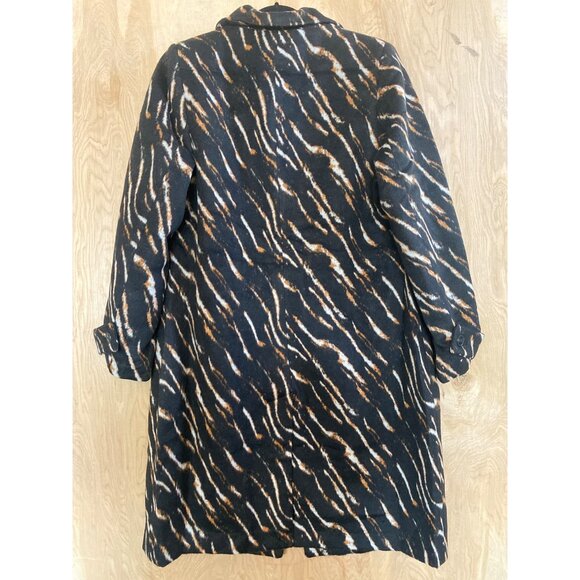 City Chic Animal Lust Coat Jacket Plus Size 16 Retro 70s Style Leopard Print NWT - Picture 5 of 13